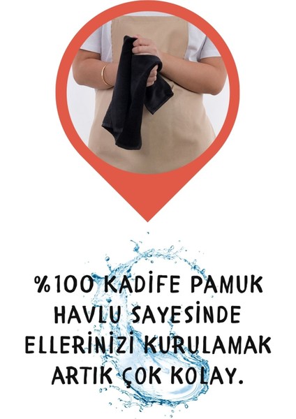 Star Ayar Askılı Havlulu Mutfak Önlüğü Seti (Havlulu Önlük)