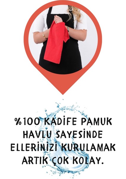 Star Ayar Askılı Havlulu Mutfak Önlüğü Seti (Havlulu Önlük)