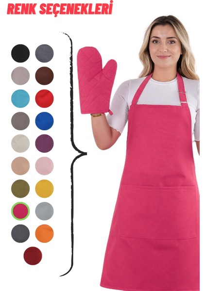 Simple 3'lü Set Ayar Askılı Mutfak Önlüğü Seti (Eldiven, Tutacak) indirimleri