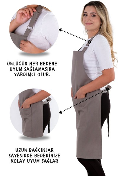 Simple 3'lü Set Ayar Askılı Mutfak Önlüğü Seti (Eldiven, Tutacak) modelleri