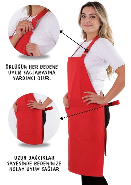 Simple 3'lü Set Ayar Askılı Mutfak Önlüğü Seti (Eldiven, Tutacak) modelleri