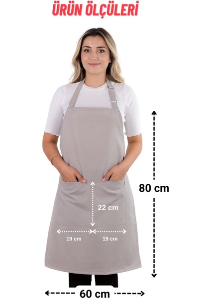 Simple 3'lü Set Ayar Askılı Mutfak Önlüğü Seti (Eldiven, Tutacak)