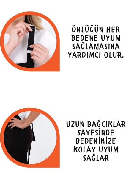 Star Ayar Askılı Havlulu 4lü Mutfak Önlüğü Seti (Eldiven Tutacak)
