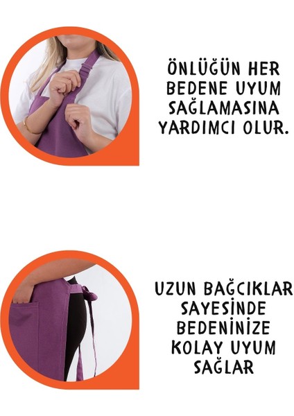 Star Ayar Askılı Havlulu 4lü Mutfak Önlüğü Seti (2 Eldiven)