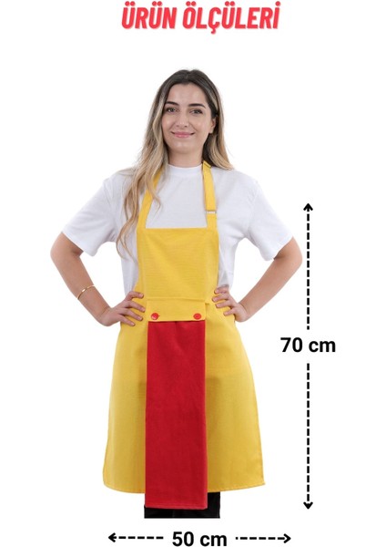 Star Ayar Askılı Havlulu 4lü Mutfak Önlüğü Seti (2 Eldiven) fırsatları