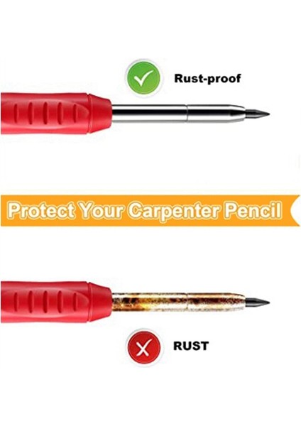 4 Paket Ahşap Işleme Kalem Seti, 2.8 mm Dahili Kalemtıraşlı (Yurt Dışından)