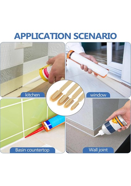 4 Adet Kauçuk Kalafatlama Aracı, Kalafatlama Spatulaları Kalafatlama Bitirme Aracı, A (Yurt Dışından)