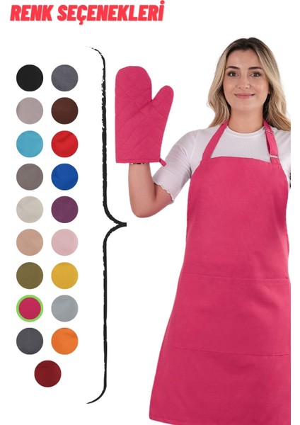 Simple 3'lü Set Ayar Askılı Cepli Mutfak Önlüğü Seti (2 Eldiven) Şef Garson Kafe Aşçı Barista indirimleri