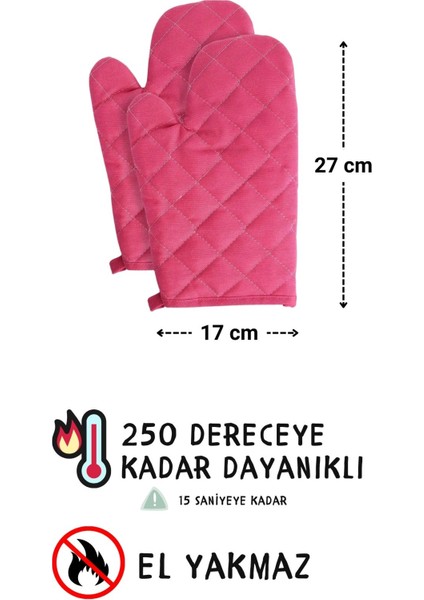 Simple 3'lü Set Ayar Askılı Cepli Mutfak Önlüğü Seti (2 Eldiven) Şef Garson Kafe Aşçı Barista