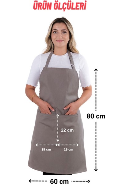 Simple 3'lü Set Ayar Askılı Cepli Mutfak Önlüğü Seti (2 Eldiven) Şef Garson Kafe Aşçı Barista fırsatları