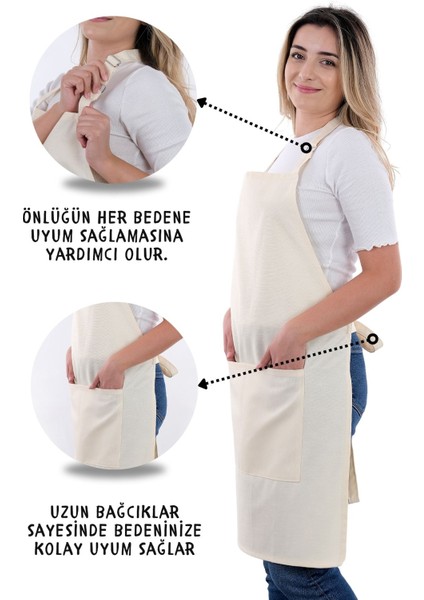 Simple 3'lü Set Ayar Askılı Cepli Mutfak Önlüğü Seti (2 Eldiven) Şef Garson Kafe Aşçı Barista modelleri