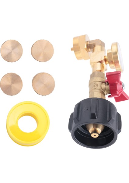 Qcc1 Propan Dolum Dirsek Adaptörü, 90° Açık-Kapalı Kontrol Vanası Ile (Yurt Dışından)