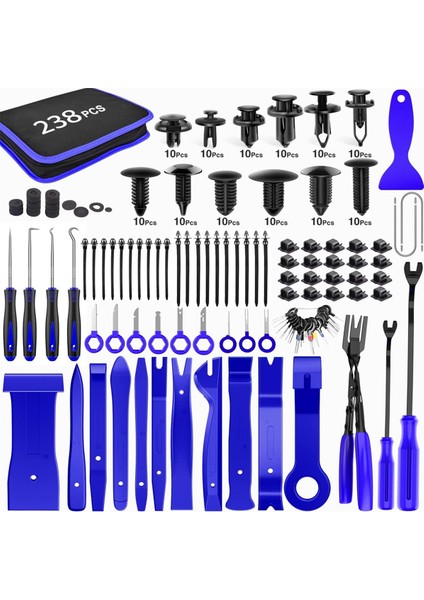 238 Parça Trim Sökme Aletleri, Araba Itme Pimi Tampon Kelepçesi Seti (Yurt Dışından) fiyatları