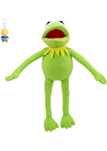 Yeşil Kurbağa Bebek El Kukla Yeşil Kurbağa Okul Çantası Peluş Oyuncak Bebek Ventriloquizm Performansları Sahne Hediyeleri (Yurt Dışından)