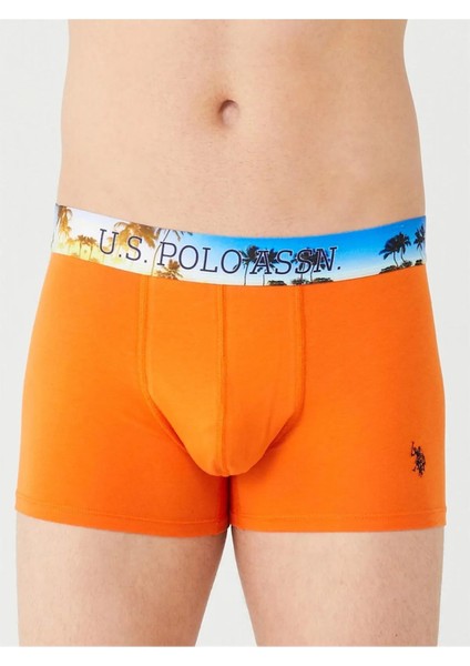 Erkek Saks - Antrasit Melanj - Turuncu 3'lü Boxer 80434