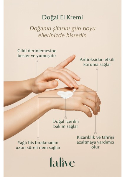 Doğal El Kremi Shea ve Kakao Yağı Özlü B Vitamini ile Yoğun Nemlendirme 50 ml fırsatları
