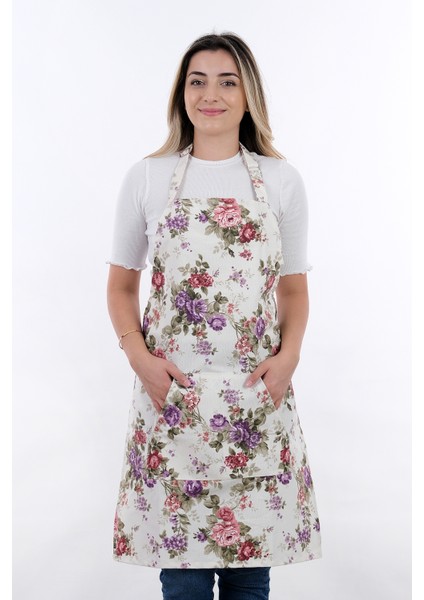 Motif Ayarlanabilir Askılı Şef Önlüğü Chef Mutfak Önlüğü