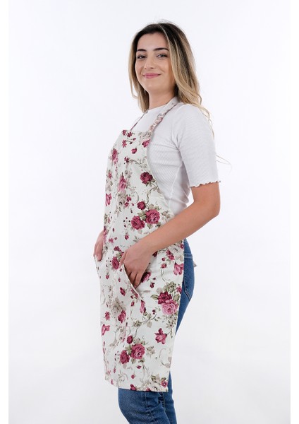 Motif Ayarlanabilir Askılı Şef Önlüğü Chef Mutfak Önlüğü