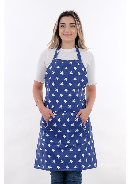 Motif Ayarlanabilir Askılı Şef Önlüğü Chef Mutfak Önlüğü