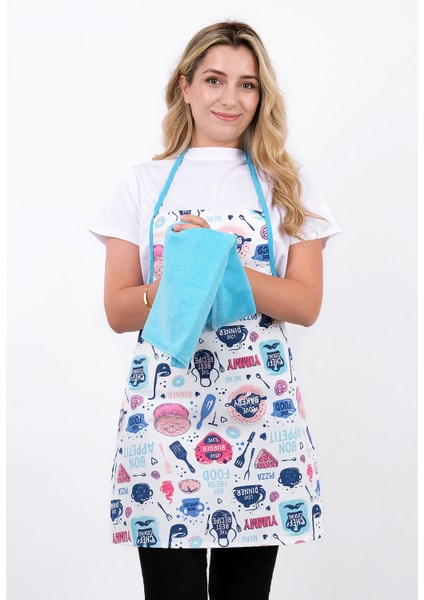 Damla Sıvı Geçirmez Mutfak Önlüğü Havlulu Mutfak Önlüğü modelleri