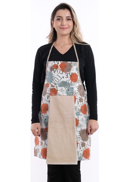 Damla Sıvı Geçirmez Mutfak Önlüğü Havlulu Mutfak Önlüğü