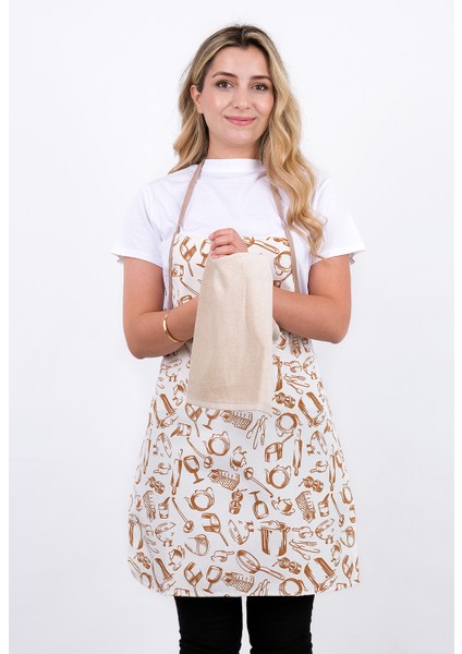 Damla Sıvı Geçirmez Mutfak Önlüğü Havlulu Mutfak Önlüğü fiyatları