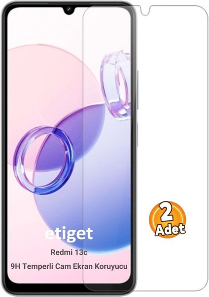 Xiaomi Redmi 13c Temperli 9H Cam Ekran Koruyucu (2 ADET)
