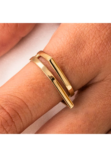 Gümüş Yüzük - Exxen Tarz Tasarım 925 Ayar Gümüş Yüzük