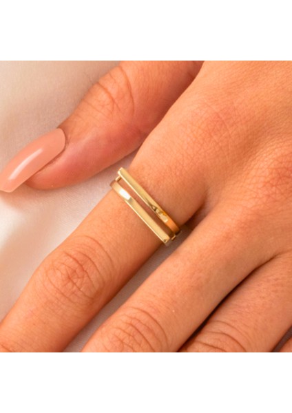 Gümüş Yüzük - Exxen Tarz Tasarım 925 Ayar Gümüş Yüzük