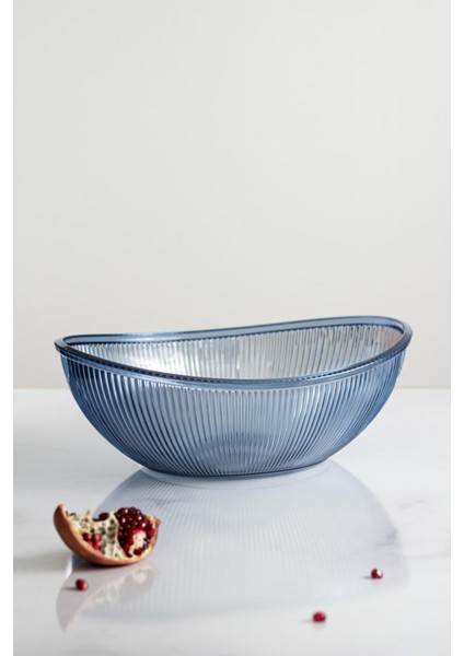 Akrilik Barok Lacivert Büyük Oval Meyve & Salata Kasesi & Karıştırma Kabı / 3,3 Lt (Cam Değildir) fırsatları