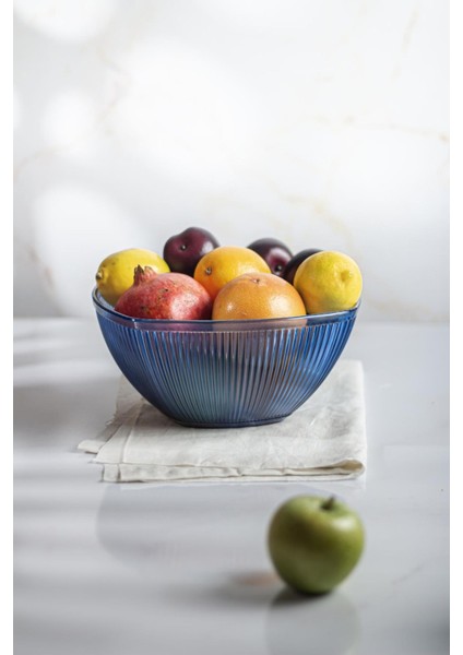 Akrilik Barok Lacivert Büyük Kare Meyve & Salata Kasesi & Karıştırma Kabı / 3,3 Lt (Cam Değildir) fiyatları