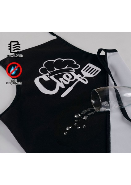 Beautiful Sıvı Geçirmez Su Geçirmez Mutfak Önlüğü - Siyah2 fiyatları