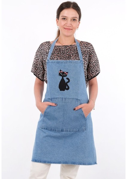 Kot Mutfak Önlüğü Cat Lady Rose Modeli