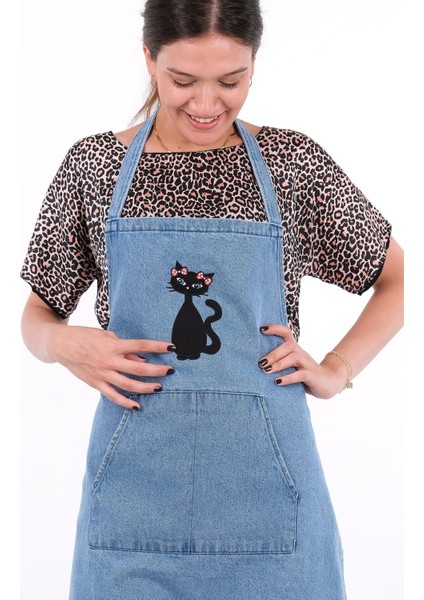 Kot Mutfak Önlüğü Cat Lady Rose Modeli modelleri