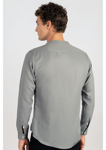 Slim Fit Dar Kesim Hakim Yaka Erkek Gömlek fırsatları