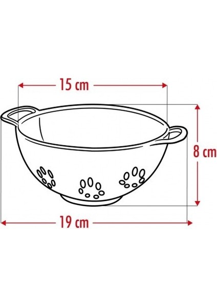 Akrilik Siyah Mini Pirinç Süzgeçi & Bakliyat Süzgeçi (3 Su Bardağı Ölçülü)
