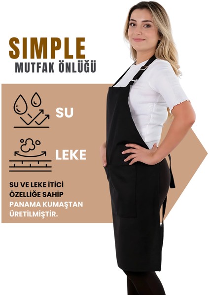 Simple Ayar Askılı Mutfak Önlüğü