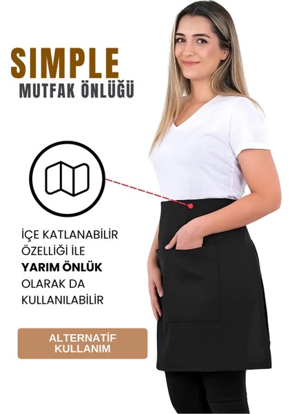 Simple Ayar Askılı Mutfak Önlüğü