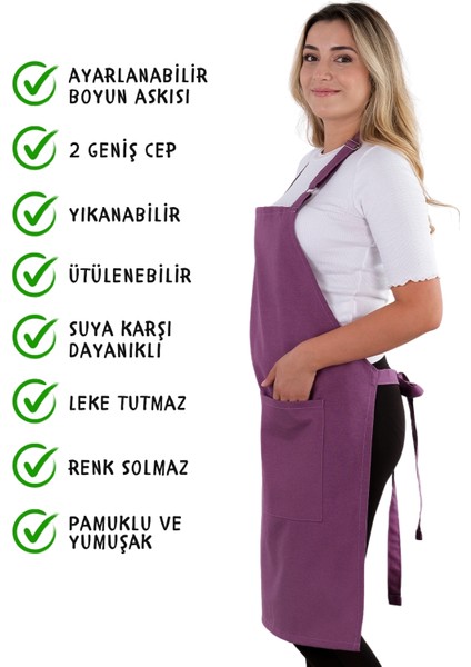 Simple Ayar Askılı Mutfak Önlüğü
