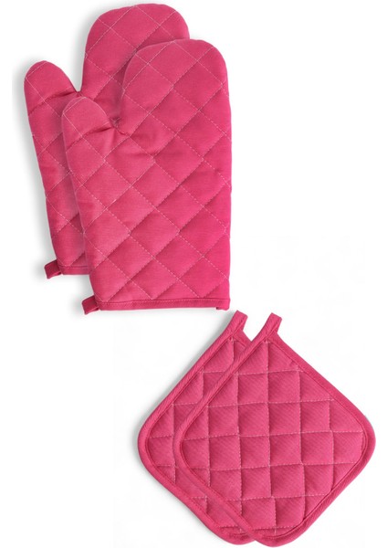 Yanmaz ve Isıya Dayanıklı Fırın Eldiveni ve Tutacak (2 Eldiven, 2 Tutacak) fiyatları