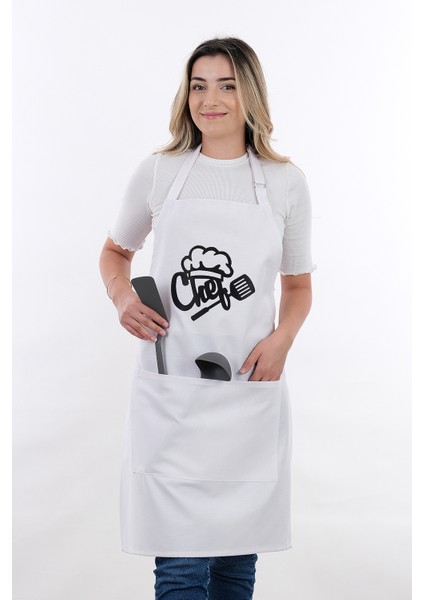 Unisex Master Chef Ayar Askılı Mutfak Önlüğü