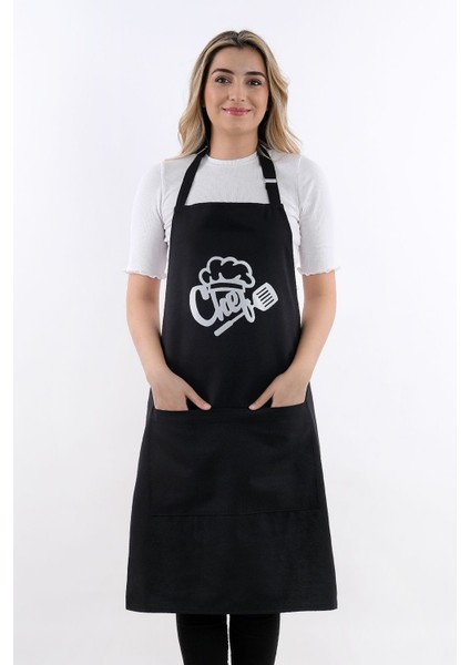 Unisex Master Chef Ayar Askılı Mutfak Önlüğü