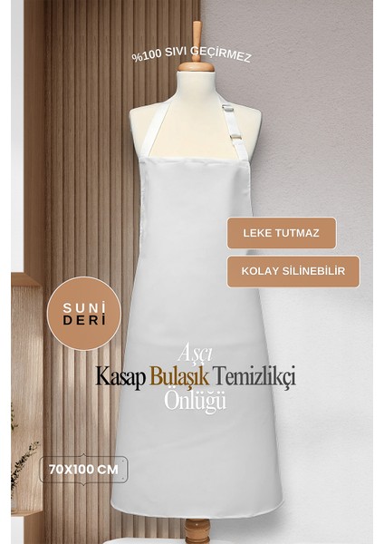 Suni Deri Su Geçirmez Bulaşıkçı Önlüğü Aşçı Önlüğü Kasap Önlüğü Temizlikçi Önlüğü modelleri