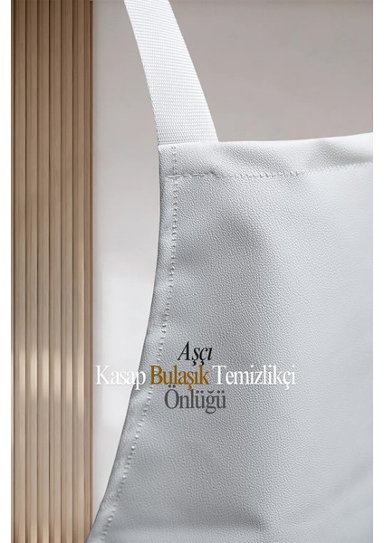Suni Deri Su Geçirmez Bulaşıkçı Önlüğü Aşçı Önlüğü Kasap Önlüğü Temizlikçi Önlüğü indirimleri