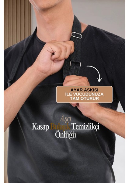 Suni Deri Sıvı Geçirmez Bulaşıkçı Önlüğü Aşçı Önlüğü Kasap Önlüğü Temizlikçi Önlüğü indirimleri