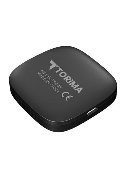 TAB09 Mini Siyah Kablosuz Carplay 2GB+32GB USB ve Type-C Uyumlu Araç Multimedya Dönüştürücü Adaptörü