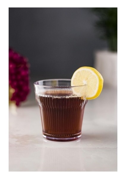 Barok Şeffaf Kısa Bardak