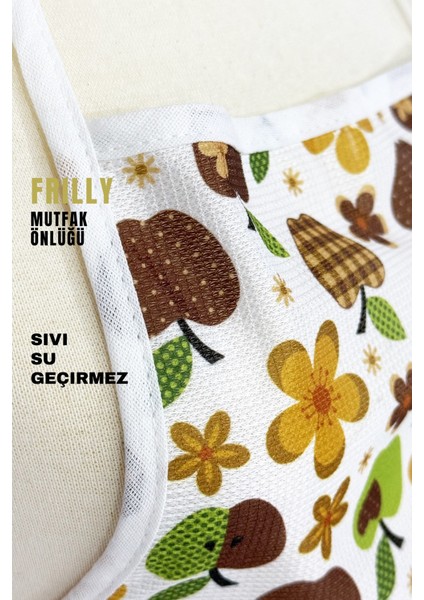 Frilly Ikili Paket Mutfak Önlüğü Sıvı Geçirmez Su Geçirmez Mutfak Önlüğü indirimleri
