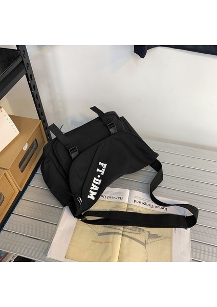 Japon Ins Modaya Uygun Marka Çok Yönlü Büyük Kapasiteli Crossbody Çanta Kore Rahat Naylon Hong Kong Tarzı Fonksiyonel Çanta Alet Çantası (Yurt Dışından)