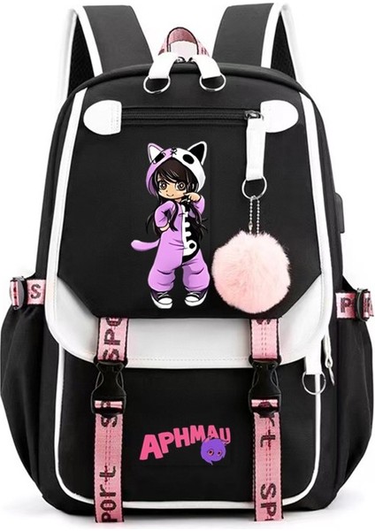 Gündelik Erkekler ve Kadınlar Aphmau Ortaokul Öğrencileri Okul Çantası Trend Bilgisayar Sırt Çantası (Yurt Dışından) fiyatları